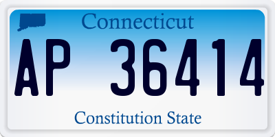 CT license plate AP36414
