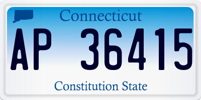 CT license plate AP36415