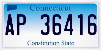 CT license plate AP36416