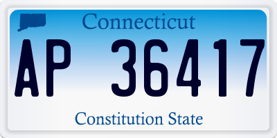CT license plate AP36417