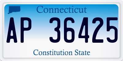 CT license plate AP36425