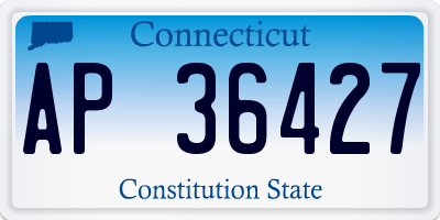 CT license plate AP36427