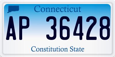 CT license plate AP36428