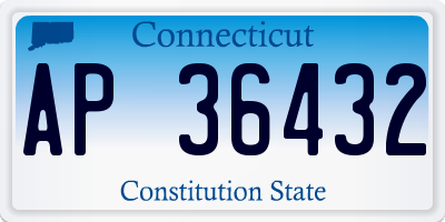 CT license plate AP36432