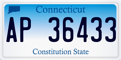 CT license plate AP36433