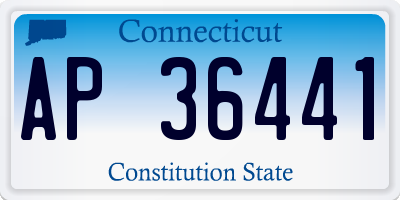 CT license plate AP36441
