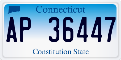 CT license plate AP36447