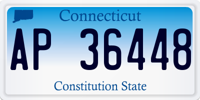CT license plate AP36448