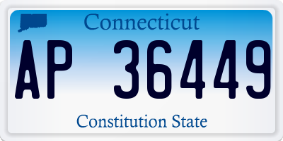 CT license plate AP36449