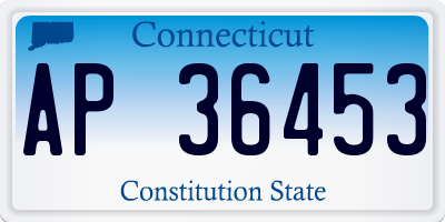 CT license plate AP36453