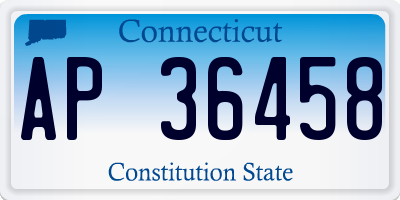 CT license plate AP36458