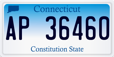 CT license plate AP36460