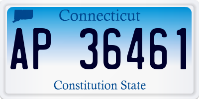 CT license plate AP36461