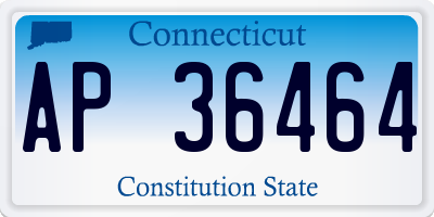 CT license plate AP36464