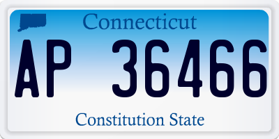 CT license plate AP36466