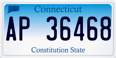 CT license plate AP36468