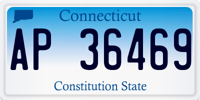 CT license plate AP36469