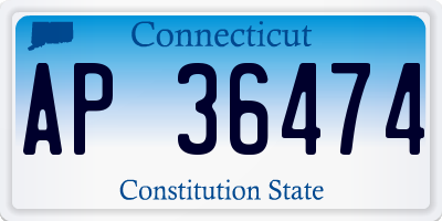 CT license plate AP36474
