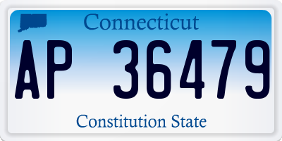 CT license plate AP36479