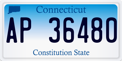 CT license plate AP36480