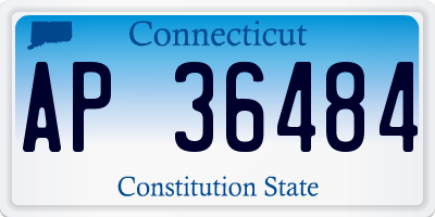 CT license plate AP36484