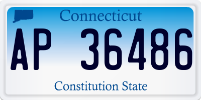 CT license plate AP36486