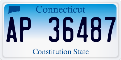 CT license plate AP36487