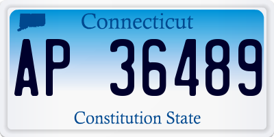 CT license plate AP36489