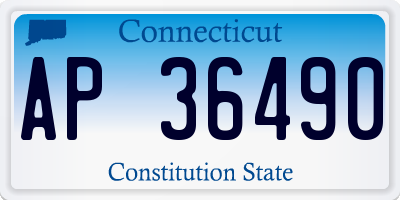CT license plate AP36490