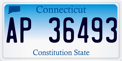 CT license plate AP36493