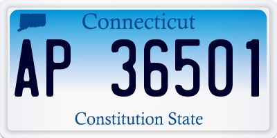 CT license plate AP36501