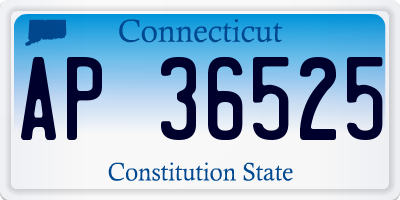 CT license plate AP36525