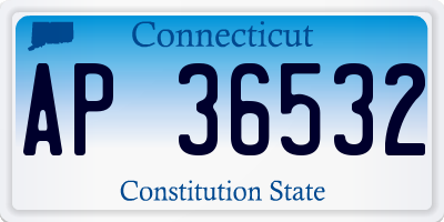 CT license plate AP36532