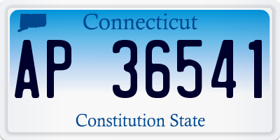 CT license plate AP36541
