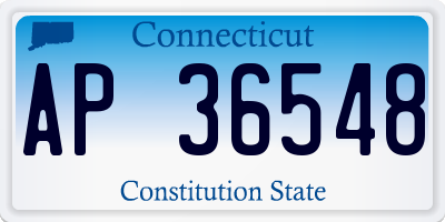 CT license plate AP36548