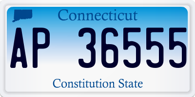 CT license plate AP36555
