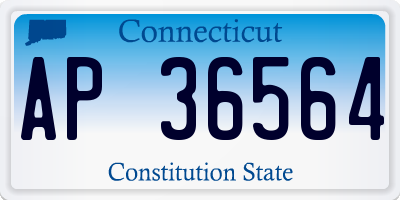 CT license plate AP36564