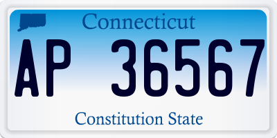 CT license plate AP36567