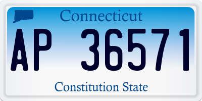 CT license plate AP36571