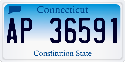 CT license plate AP36591
