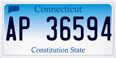 CT license plate AP36594