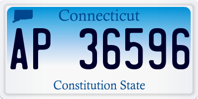 CT license plate AP36596