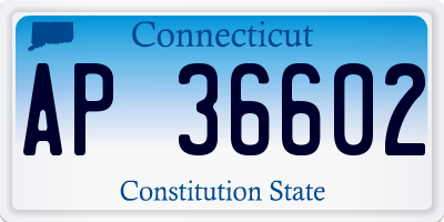 CT license plate AP36602