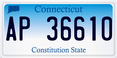 CT license plate AP36610