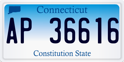 CT license plate AP36616