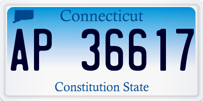 CT license plate AP36617