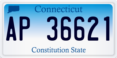 CT license plate AP36621