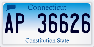 CT license plate AP36626