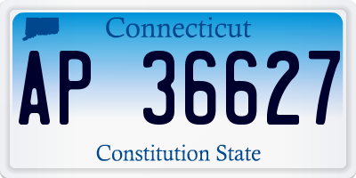 CT license plate AP36627