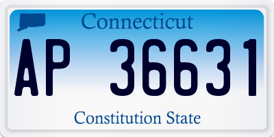 CT license plate AP36631